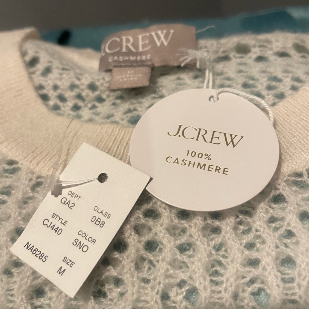 J. Crew Women's Cream Cashmere Sweater